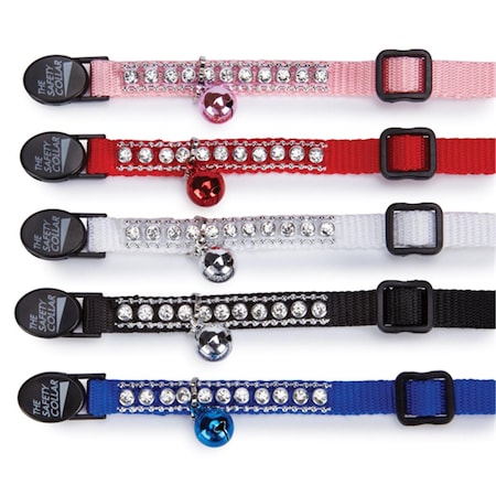 Rhinestone Cat Collar [Set of 3] Color: Pink